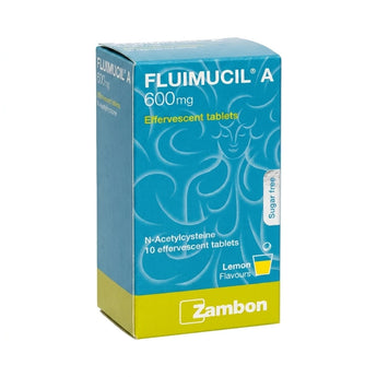 Fluimucil A600 ยาละลายเสมหะเม็ดฟู่ Acetylcysteine 600 mg บรรจุ 10 เม็ด