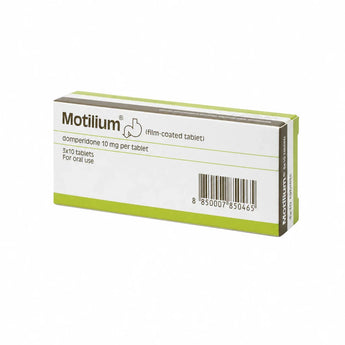 Domperidone โมทิเลียม Motilium ยาแก้คลื่นไส้อาเจียน Domperidone 10 mg 30 เม็ด