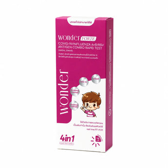 Wonder Forte วันเดอร์ ฟอร์เต้ ชุดตรวจ 4in1 โควิด ไข้หวัดใหญ่ RSV บรรจุ 1 เทสต์