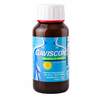 Gaviscon Peppermint ยาลดกรดไหลย้อน Sodium Alginate ขวด 150 มล