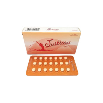 Justima ยาคุมกำเนิด Drospirenone 3mg + Ethinylestradiol 0.03mg แผง 21 เม็ด
