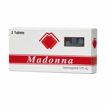 Madonna ยาคุมฉุกเฉิน Levonorgestrel 0.75 mg บรรจุ 2 เม็ด