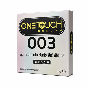 Onetouch 003 ถุงยางอนามัยวันทัช ผิวเรียบ บาง 52มม. 3ชิ้น | Intimo Life