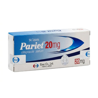 Pariet ยาลดกรด Rabeprazole sodium 20mg บรรจุ 14 เม็ด