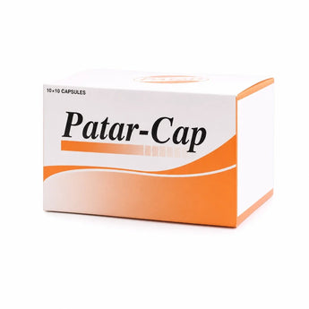 Patar Cap พาตาร์แคป ยาแก้ไอแห้ง Dextromethorphan Hydrobromide ชนิดแคปซูล บรรจุ 10 แคปซูลต่อแผง