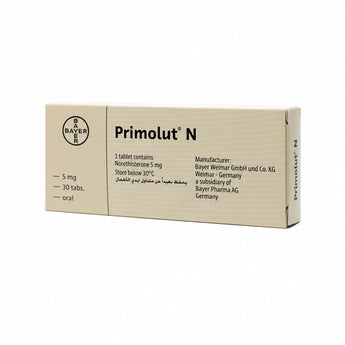 Primolut N ยาเลื่อนประจำเดือน Norethisterone 5 mg บรรจุ 30 เม็ด