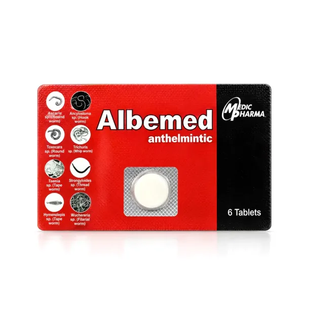 ยาถ่ายพยาธิ ALBEMED albendazole 200mg กินตอนไหน ห้ามกินอะไร