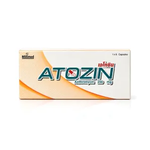 Atozin (เอโท่ซิน) ยาปฏิชีวนะ Azithromycin 250 mg