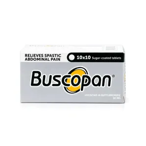 Buscopan บุสโคพาน ยาแก้ปวดท้องบิด Hyoscine 10mg