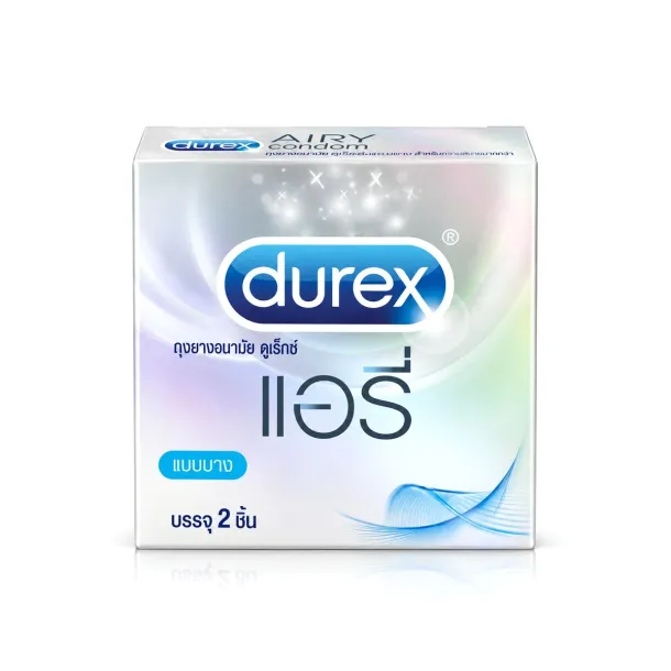 Durex Airy ถุงยางอนามัยบางที่สุด 52มม. สัมผัสธรรมชาติ ราคาถูก