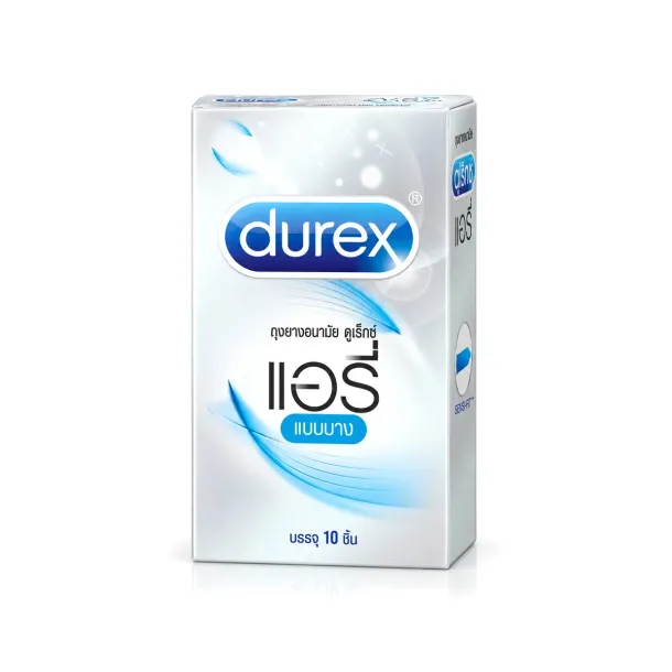 Durex Airy ถุงยางอนามัยบางที่สุด 52มม. 10ชิ้น สัมผัสธรรมชาติ ราคาถูก