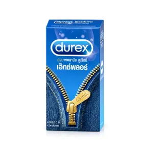 Durex Explore ถุงยางอนามัย ผิวเรียบทรง Easy-On 52.5 มม. 10 ชิ้น