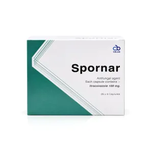 Spornar สปอร์นาร์ ยาฆ่าเชื้อราชนิดกิน Itraconazole 100mg