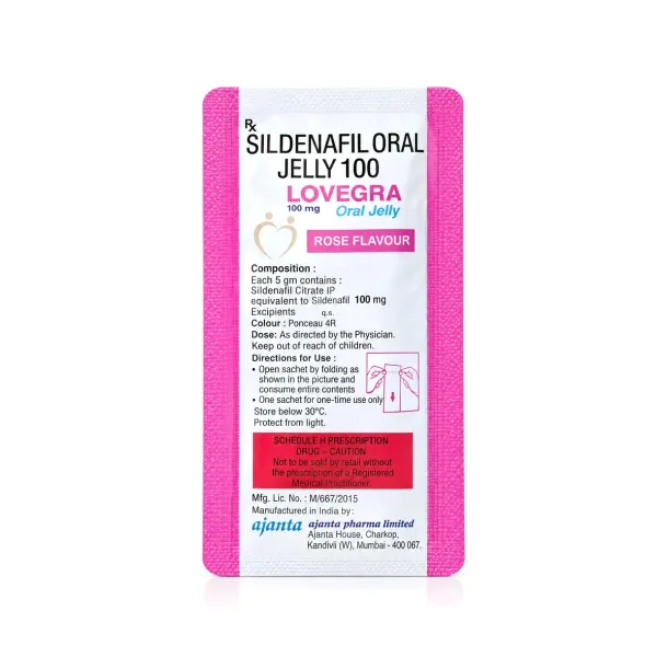 Lovegra Oral Jelly คืออะไร กินตอนไหน ใช้แก้อะไรและผลข้างเคียง