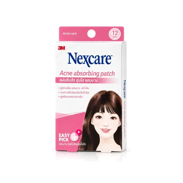 แผ่นแปะสิว 3M Nexcare รุ่นใส ขอบบาง 12 ชิ้น | Intimo Life