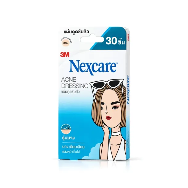 แผ่นแปะสิว 3M Nexcare รุ่นบาง แต่งหน้าทับได้ 30 ชิ้น | Intimo Life