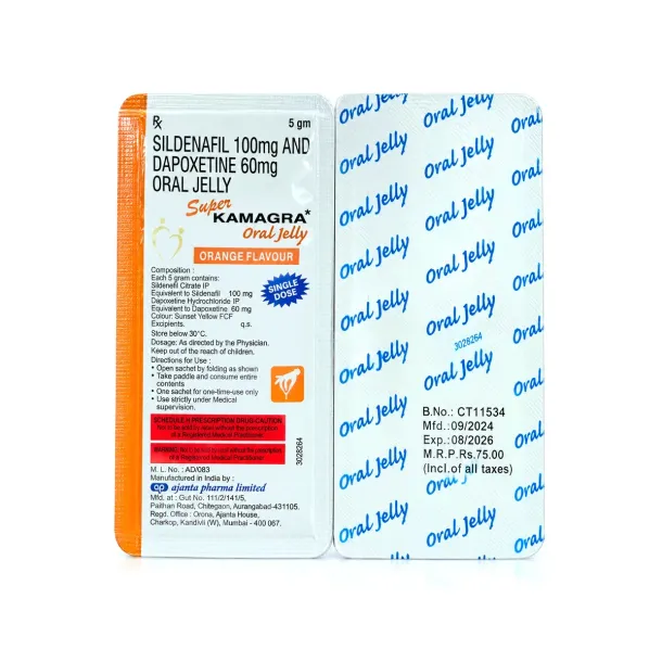 Super Kamagra Oral Jelly คืออะไร กินตอนไหน ใช้แก้อะไรและผลข้างเคียง