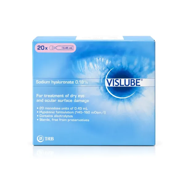 Vislube (วิสลูป) น้ำตาเทียม Sodium Hyaluronate ชุ่มชื้นยาวนาน
