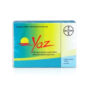 Yaz ยาคุมฮอร์โมนรวม สูตร 24+4 ลด PMS