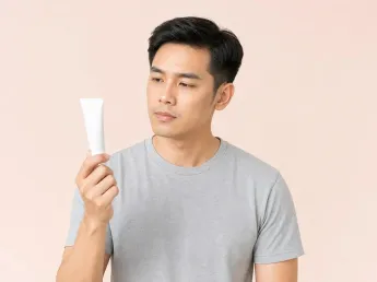 Bepanthen types compared — a man holding a skincare cream tube