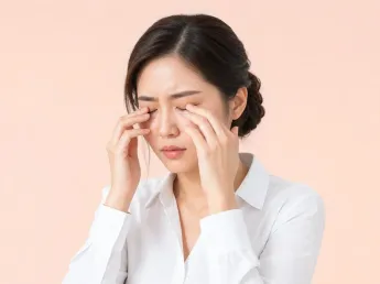 ภูมิแพ้ขึ้นตา ผู้หญิงคันตาขยี้ตาทั้งสองข้าง