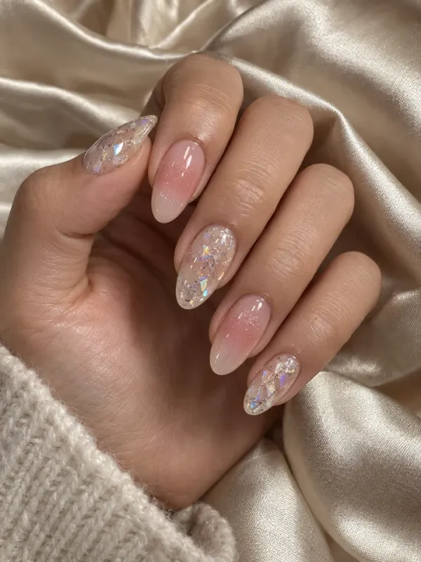 Glass Nails gel nail design