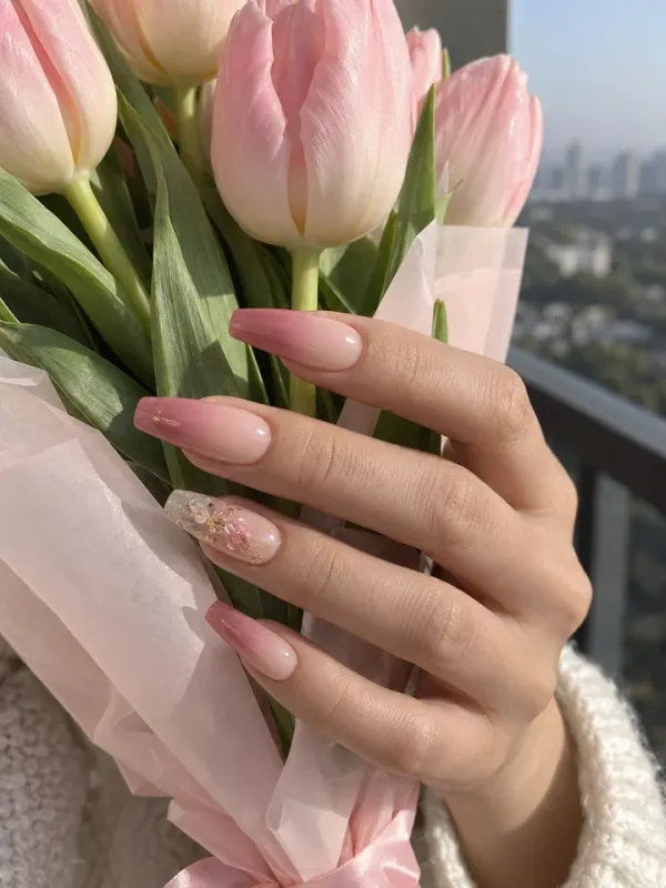 Ombre gel nail design