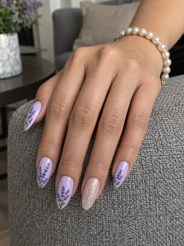 ลายเล็บเจลลาเวนเดอร์ (Lavender)