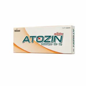 Atozin Azithromycin 250 mg Antibiotic 6 Capsules