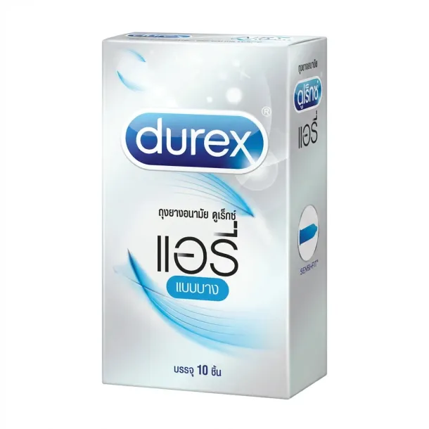 Durex Airy ถุงยางอนามัยบางที่สุด 52มม. 10ชิ้น สัมผัสธรรมชาติ ราคาถูก