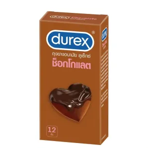 Durex Chocolate ถุงยางอนามัยกลิ่นช็อกโกแลต ขนาด 53 มม. 12 ชิ้น