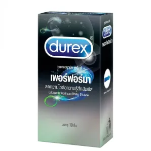 Durex Performa ถุงยางอนามัยชะลอการหลั่ง ขนาด 52 มม. 10 ชิ้น