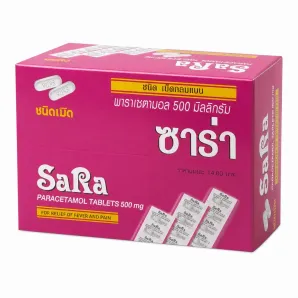 Sara Paracetamol 500mg Oval Tablet Pain Relief Fever Reducer